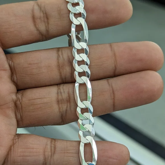 925 Sterling Silver Figaro Bracelet